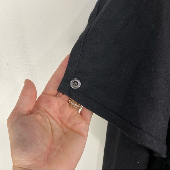 Bardot Asymmetrical Open Front Flowy Wool Blend Blazer Cardigan Jacket Coat 2 - Picture 2 of 7